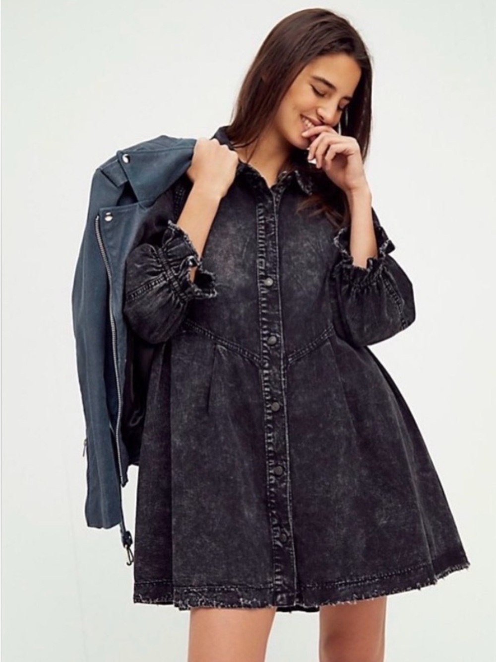We The Free Denim Mini Dress